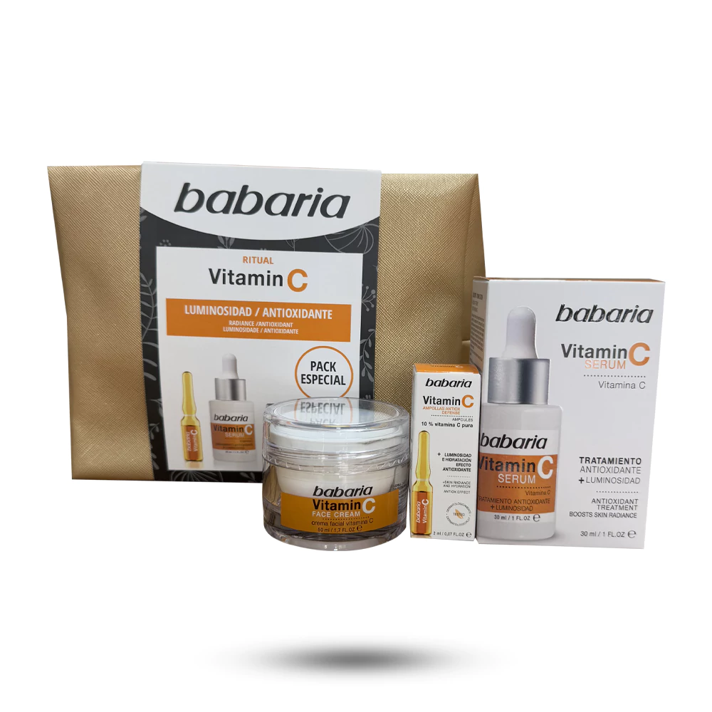 پک روشن کننده و ضد لک پوست باباریا مدل Vitamin C مجموعه 3 عددی