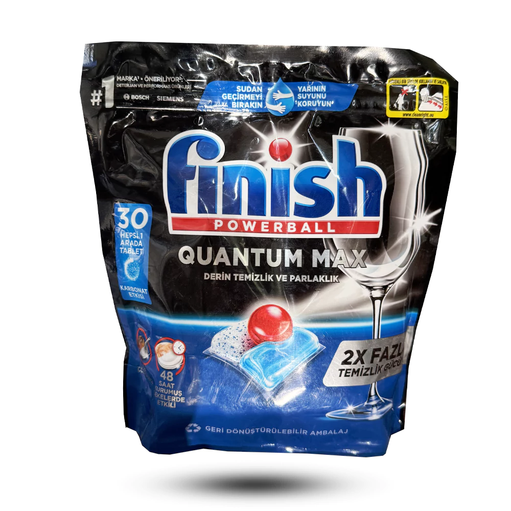 قرص ماشین ظرفشویی فینیش مدل Quantum Max Powerball بسته 30 عددی